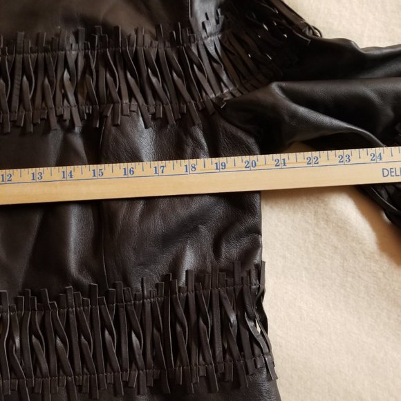 Unique Leather Jacket, Lafayette 148, Women's 14 - Picture 8 of 12